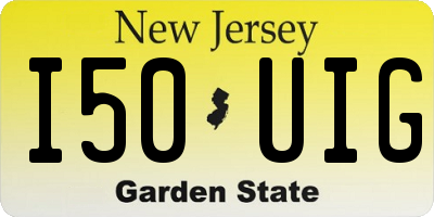 NJ license plate I50UIG