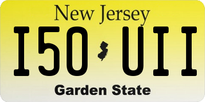 NJ license plate I50UII