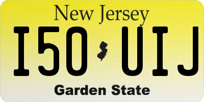 NJ license plate I50UIJ