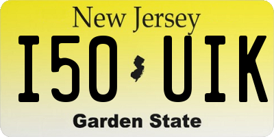 NJ license plate I50UIK