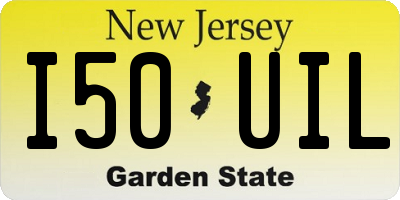 NJ license plate I50UIL