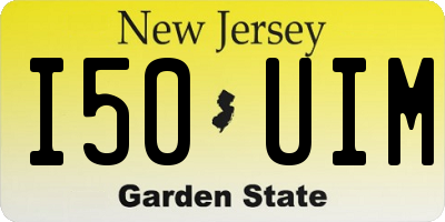 NJ license plate I50UIM