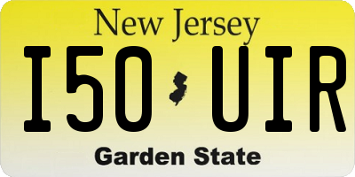 NJ license plate I50UIR