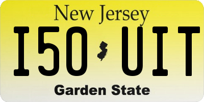 NJ license plate I50UIT