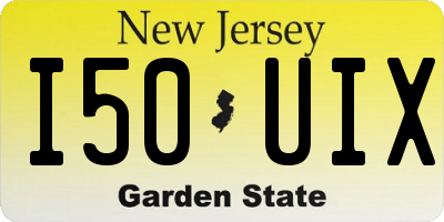 NJ license plate I50UIX