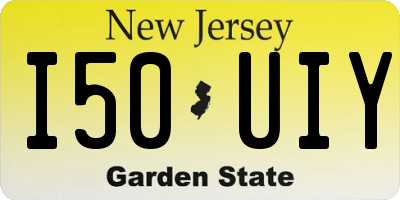 NJ license plate I50UIY