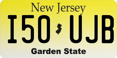 NJ license plate I50UJB