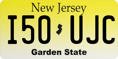 NJ license plate I50UJC
