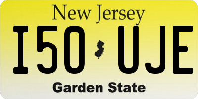 NJ license plate I50UJE