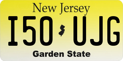 NJ license plate I50UJG