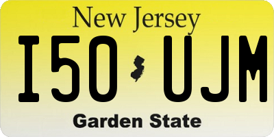 NJ license plate I50UJM