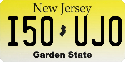 NJ license plate I50UJO