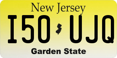 NJ license plate I50UJQ