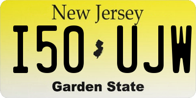 NJ license plate I50UJW
