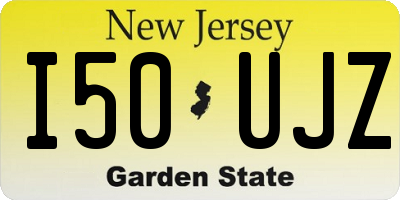 NJ license plate I50UJZ
