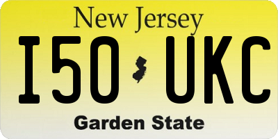 NJ license plate I50UKC