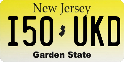 NJ license plate I50UKD