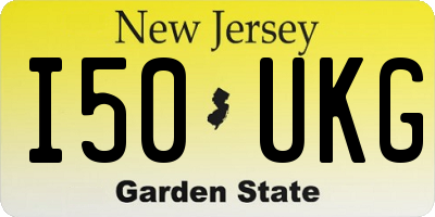 NJ license plate I50UKG