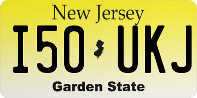 NJ license plate I50UKJ