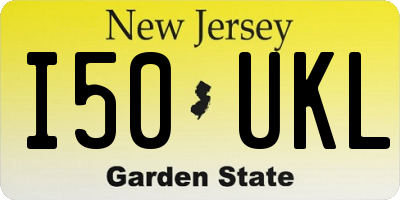 NJ license plate I50UKL