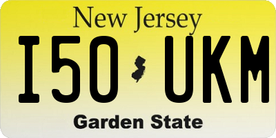 NJ license plate I50UKM