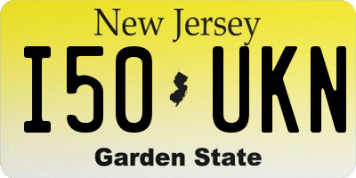 NJ license plate I50UKN