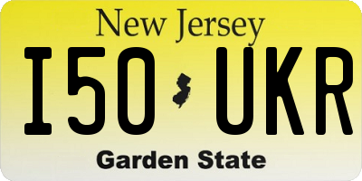 NJ license plate I50UKR