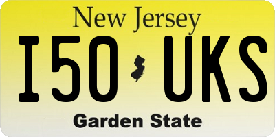 NJ license plate I50UKS