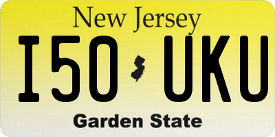 NJ license plate I50UKU