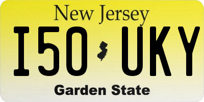 NJ license plate I50UKY