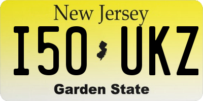 NJ license plate I50UKZ