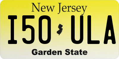NJ license plate I50ULA