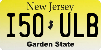 NJ license plate I50ULB