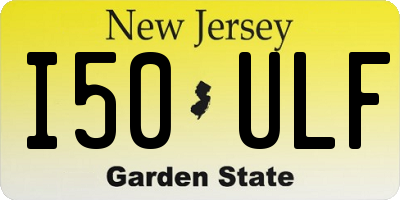 NJ license plate I50ULF