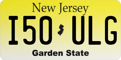 NJ license plate I50ULG