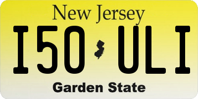 NJ license plate I50ULI