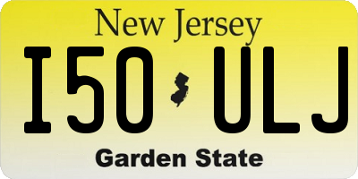 NJ license plate I50ULJ