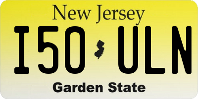 NJ license plate I50ULN