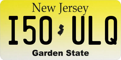 NJ license plate I50ULQ