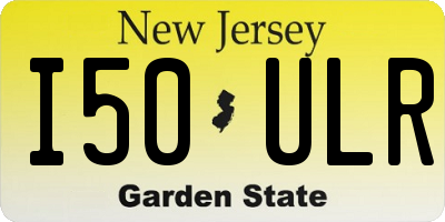 NJ license plate I50ULR