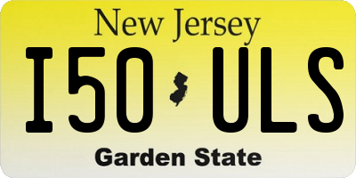 NJ license plate I50ULS