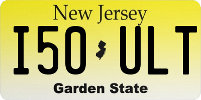 NJ license plate I50ULT
