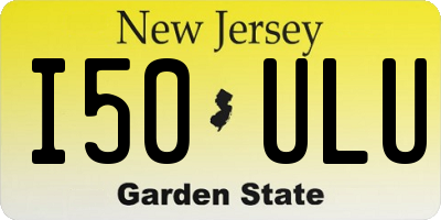 NJ license plate I50ULU