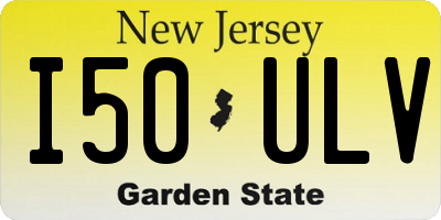 NJ license plate I50ULV