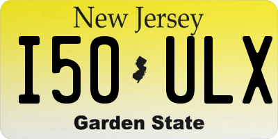 NJ license plate I50ULX