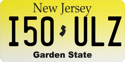 NJ license plate I50ULZ
