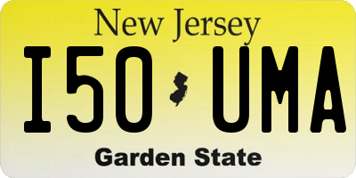 NJ license plate I50UMA