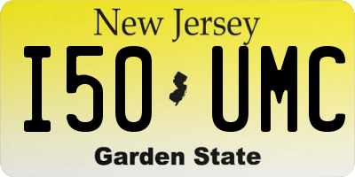 NJ license plate I50UMC
