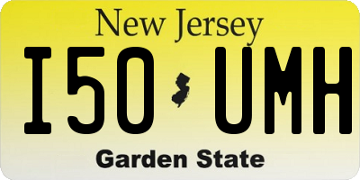 NJ license plate I50UMH