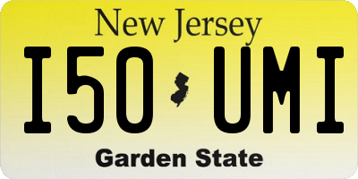 NJ license plate I50UMI